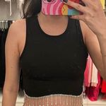 Black Rhinestone Fringe Hem Tank Top Size L Photo 5