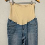 Maternity Pregnancy Blue Washout Soft Denim Skinny Pants Size M Mom to Be Photo 2