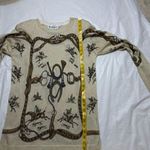 Terani Couture Vintage Terani Sport metallic mesh gold, bronze, brown long sleeve sweater sz M Photo 7