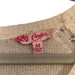 Candie's Off White Candie’s Sweater Button Down Detail Women’s Medium Lightweight Design! Photo 2