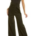 Theory Belted Wood Blend Jumpsuit, Black, Size 4, NWOT Photo 3