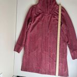 Soft Surroundings  Red‎ Pink Striped Cardigan Sz M Hooded Open Front Knit Comfort Photo 9