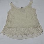Mossimo Supply Co Ivory Tank Top Crochet Sz M Medium NWT Photo 0
