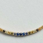 Anthropologie Amelia Rue SWAROVSKI Rainbow Curved Bar Necklace Photo 4