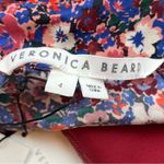Veronica Beard  Louella Berry Floral Print Silk-Satin Mini Dress 4 NEW *TINY FLAW Photo 2