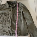 Paige  Utility Pacey Jacket Womens XL Vintage Ivy Green Twill Lyocell Stretch Photo 5