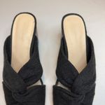 Banana Republic  Black Crossover Heeled Sandal Block Heel Mules Shoes Size 8.5 Photo 8