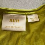 Maeve Anthropologie  Ruffle Sleeve T-shirt Lime Green V neck Size Medium Photo 4