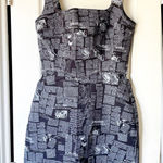 Reformation Davies Bustier Denim Mini Dress Zine Print Black White 10 NWT Photo 0