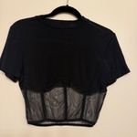 SheIn Black Corset Crop Top Photo 0