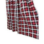 Susan Bristol Vintage Red Green Plaid Pleated Christmas Maxi Skirt USA Size 14 Photo 3