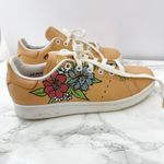 Adidas  Stan Smith Amber Blush Floral Sneakers Size 6 Athleisure‎ Athletic Photo 3