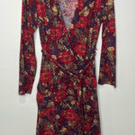 Garnet Hill Green cotton by floral robe pockets pink purple one size fits most Photo 0