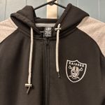 NFL Men's Full Zip Soft Fleece Hoodie Letterman‎ Varsity Jacket Size XL Black Photo 2