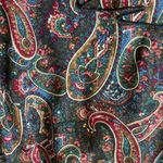 Aria Senlis Multicolored Paisley Printed  Ruffle V-neck Dress Size Small Photo 3
