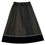 Vintage 70s Tumbleweeds Witchy Maxi Skirt Black Lace Velveteen Medium Edwardian Photo 1