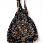 Vintage Peacock Tote Bag Black Photo 6