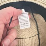 Warmhata Women's Polka Dot Bowknot Beach Flat Top Straw Sun Hat Beige One Size Tan Photo 7