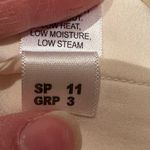 No Tag Cream Satin Silk Collard Button Down Front Pockets Pearl Buttons. Photo 9