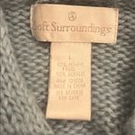 Soft Surroundings  mohair wool blend chunky knit hooded cardigan sweater L Photo 2