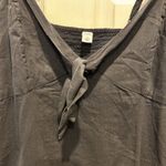 Old Navy Adjustable Strap Tank Top Black Size Large Tie Front Elastic Back Photo 1