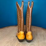 Tony Lama Vintage  Black Label Marble Leather Tan Western Cowboy Boots Women’s 6 Photo 2