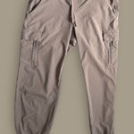 All In Motion Women’s Cargo Joggers Small Taupe Beige Stretch Active Pants Photo 0