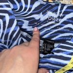 Sweaty Betty  Power womens leggings 7/8 length navy Light Blue Striped Size 6 US Photo 4