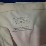 Talbots The Tee Sweater Top Womens Size Small White Striped Short Sleeve Blouse Photo 2