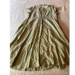 Yuvita Light Green 100% Linen Maxi‎ Dress Size Medium Photo 5