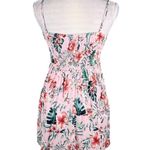 Band of Gypsies Mini Dress Pink Floral S Adjustable Straps Buttons Ruching Photo 7