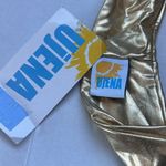 NWT UjENA Metallic Gold & Silver Crossover Bikini Bottom Size Small Photo 7