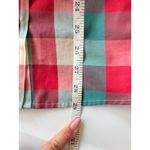 Wrangler  Plaid Sleeveless Western Rodeo Button Up Shirt Top Red Turquoise White Photo 5