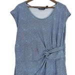 Lands' End  Women's Blue Patterned Knit Dress‎ Knee Length 1X Modal Blend Jersey Photo 1