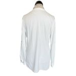 ZARA Womens Button Down Shirt Blouse Sz Medium White Minimalist Minimal Preppy Photo 3