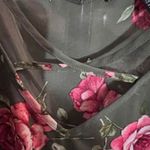 Forever 21 Army green and pink floral top size large Photo 3