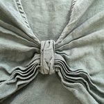 Young Fabulous and Broke Yfb Linen Green Cropped Knot Miranda Top Oatmeal Size XS Photo 6