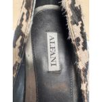 Alfani Grayce Houndstooth Pony Hair Leather Pumps Size 7.5M Black Buckle Heel Photo 4