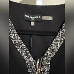 Karl Lagerfeld  Black Dress with Tweed Accents Photo 4