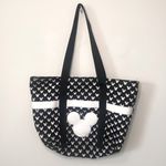 Disney  Mickey Mouse Canvas Black and White Shoulder Bag Tote Photo 0