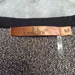 Belldini‎ Sweater Women Medium Sleeveless Black Beige Square Neck Photo 5