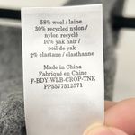 Everlane The Cozy Stretch Wool Tank Cropped in Heather Charcoal Gray Size S NWT Photo 9