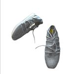 JSlides NEW URBAN SPORTS J/SLIDE SILVER METALLIC LACE UP SNEAKERS Photo 3