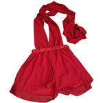 Choies red tie front romper shorts size L NWT Size L Photo 0