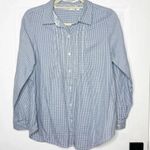 J.Jill  Uncommon Threads XS Petite Mini Check Button Down‎ Shirt Pleated Career Photo 0