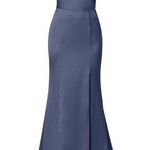 Amsale Nakai Bridesmaid Maxi Dress Slate | Size 6 Gray Photo 0