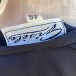 Vintage 70s 80s Gisele Black Long Sleeve Poleyester Dress Disco A Line Skirt M Size M Photo 2