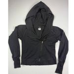 Nike Dri-FIT Black asymmetrical Zip-Up Athletic Hoodie Workout Training Jacket S Photo 0