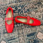 Intentionally Blank Forum Red Leather Grommet Mary Jane Flats EU 39 / US 8.5 Photo 7