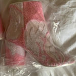 Maison Martin Margiela MM6 Pink Terry Cloth Bootie White Size 9 Photo 2